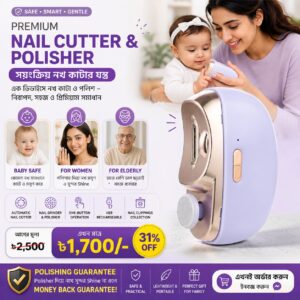 Automatic Electric Nail Clipper & Polisher with LED Light